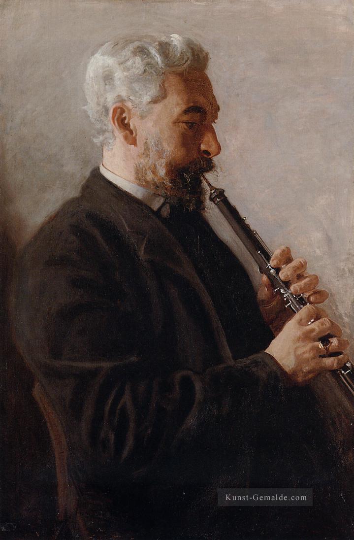 Die Oboe Spieler aka Porträt von Benjamin Realismus Porträts Thomas Eakins Ölgemälde